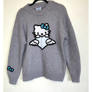 Hello Kitty For Forever 21 Gray Sweater Oversized XS Sanrio Runs Very Large